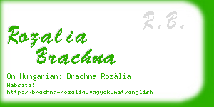 rozalia brachna business card